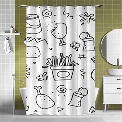 Set Chalk Out Scribble Collection Shower Curtain 48  X 72  (small)  by Ravend