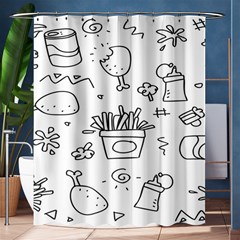 Set Chalk Out Scribble Collection Shower Curtain 60  X 72  (medium)  by Ravend