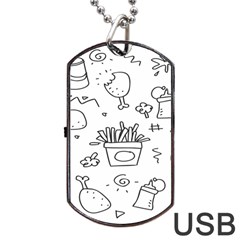 Set Chalk Out Scribble Collection Dog Tag Usb Flash (one Side) by Ravend