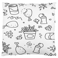 Set Chalk Out Scribble Collection Large Cushion Case (two Sides) by Ravend