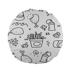 Set Chalk Out Scribble Collection Standard 15  Premium Round Cushions by Ravend