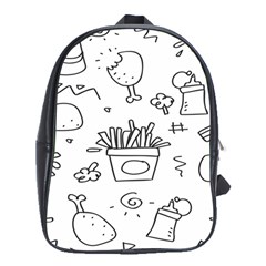 Set Chalk Out Scribble Collection School Bag (xl) by Ravend