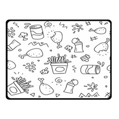 Set Chalk Out Scribble Collection Two Sides Fleece Blanket (small) by Ravend