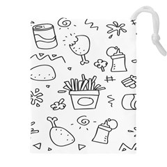 Set Chalk Out Scribble Collection Drawstring Pouch (5xl) by Ravend