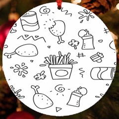 Set Chalk Out Scribble Collection Uv Print Acrylic Ornament Round