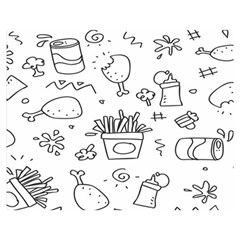 Set Chalk Out Scribble Collection Premium Plush Fleece Blanket (medium) by Ravend