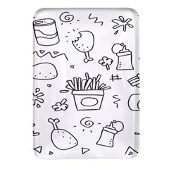 Set Chalk Out Scribble Collection Rectangular Glass Fridge Magnet (4 Pack) by Ravend