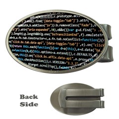 Close Up Code Coding Computer Money Clips (oval)  by Amaryn4rt