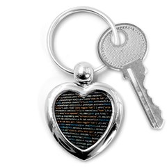 Close Up Code Coding Computer Key Chain (heart) by Amaryn4rt