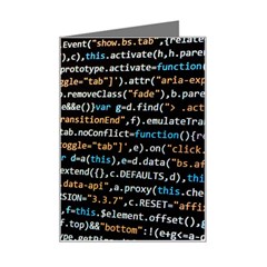 Close Up Code Coding Computer Mini Greeting Card by Amaryn4rt