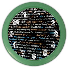 Close Up Code Coding Computer Color Wall Clock by Amaryn4rt