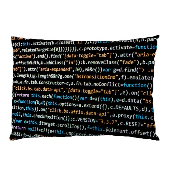 Close Up Code Coding Computer Pillow Case