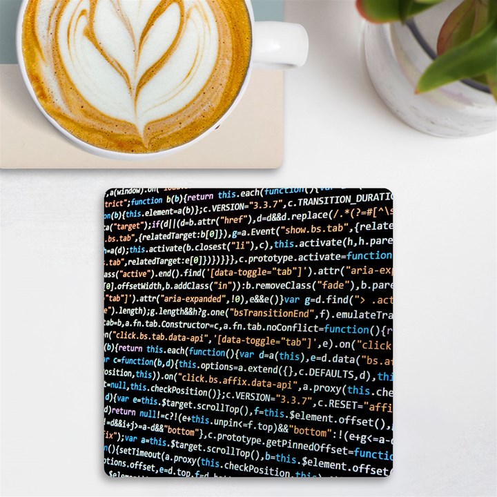 Close Up Code Coding Computer UV Print Square Tile Coaster 