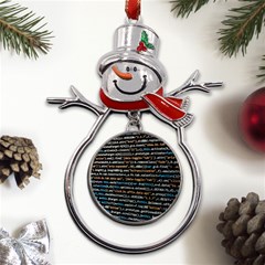 Close Up Code Coding Computer Metal Snowman Ornament by Amaryn4rt