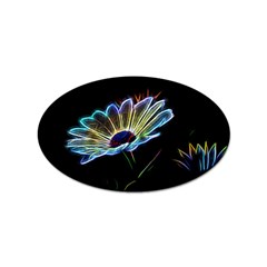 Flower Pattern Design Abstract Background Sticker (oval) by Amaryn4rt