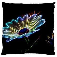 Flower Pattern Design Abstract Background Large Premium Plush Fleece Cushion Case (two Sides) by Amaryn4rt