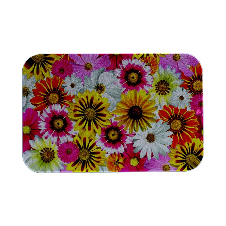 Flowers Blossom Bloom Nature Plant Open Lid Metal Box (Silver)  