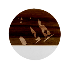 Card Game Mood The Tarot Marble Wood Coaster (round) by Amaryn4rt