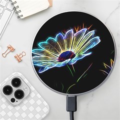 Flower Pattern Design Abstract Background Wireless Fast Charger(white) by Amaryn4rt