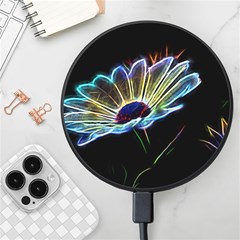 Flower Pattern Design Abstract Background Wireless Fast Charger(black) by Amaryn4rt