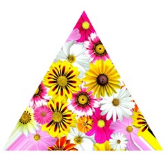 Flowers Blossom Bloom Nature Plant Wooden Puzzle Triangle by Amaryn4rt