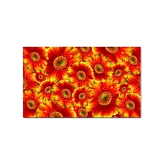 Gerbera Flowers Blossom Bloom Sticker Rectangular (10 Pack) by Amaryn4rt