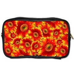 Gerbera Flowers Blossom Bloom Toiletries Bag (one Side) by Amaryn4rt