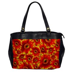 Gerbera Flowers Blossom Bloom Oversize Office Handbag by Amaryn4rt