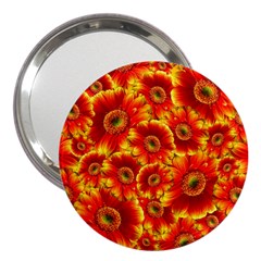 Gerbera Flowers Blossom Bloom 3  Handbag Mirrors by Amaryn4rt