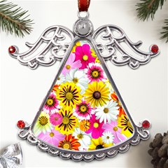 Flowers Blossom Bloom Nature Plant Metal Angel With Crystal Ornament by Amaryn4rt