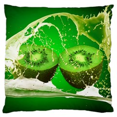 Kiwi Fruit Vitamins Healthy Cut Large Cushion Case (two Sides) by Amaryn4rt