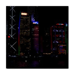 Hong Kong China Asia Skyscraper Tile Coaster by Amaryn4rt