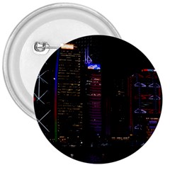 Hong Kong China Asia Skyscraper 3  Buttons by Amaryn4rt