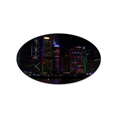 Hong Kong China Asia Skyscraper Sticker (oval) by Amaryn4rt