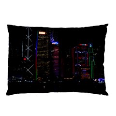 Hong Kong China Asia Skyscraper Pillow Case by Amaryn4rt