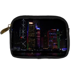 Hong Kong China Asia Skyscraper Digital Camera Leather Case by Amaryn4rt