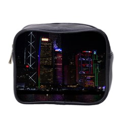 Hong Kong China Asia Skyscraper Mini Toiletries Bag (two Sides) by Amaryn4rt