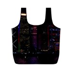 Hong Kong China Asia Skyscraper Full Print Recycle Bag (M) Back