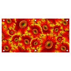 Gerbera Flowers Blossom Bloom Banner And Sign 4  X 2  by Amaryn4rt