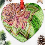 Colorful Design Acrylic Canvas Ornament (Heart) Front