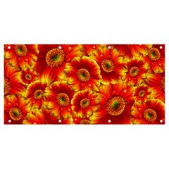 Gerbera Flowers Blossom Bloom Banner And Sign 8  X 4  by Amaryn4rt