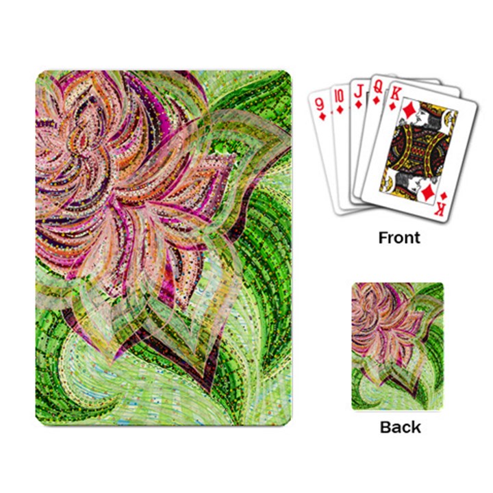 Colorful Design Acrylic Canvas Playing Cards Single Design (Rectangle)