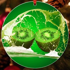 Kiwi Fruit Vitamins Healthy Cut Uv Print Acrylic Ornament Round by Amaryn4rt