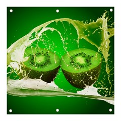 Kiwi Fruit Vitamins Healthy Cut Banner And Sign 3  X 3  by Amaryn4rt