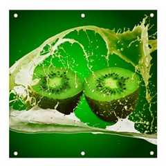 Kiwi Fruit Vitamins Healthy Cut Banner And Sign 4  X 4  by Amaryn4rt