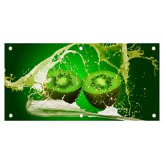 Kiwi Fruit Vitamins Healthy Cut Banner And Sign 6  X 3  by Amaryn4rt