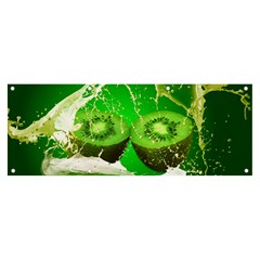 Kiwi Fruit Vitamins Healthy Cut Banner And Sign 8  X 3  by Amaryn4rt