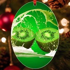 Kiwi Fruit Vitamins Healthy Cut Uv Print Acrylic Ornament Oval