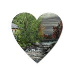 Landscape Summer Fall Colors Mill Heart Magnet Front