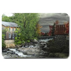 Landscape Summer Fall Colors Mill Large Doormat